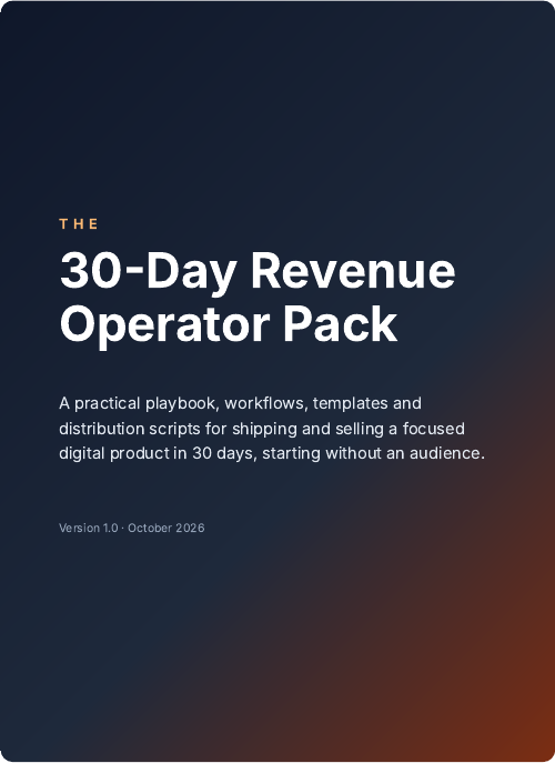 Cover of the 30-Day Revenue Operator Pack